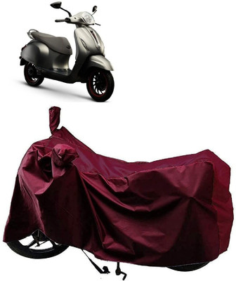 KEDIT Two Wheeler Cover for Bajaj(Chetak, Maroon)