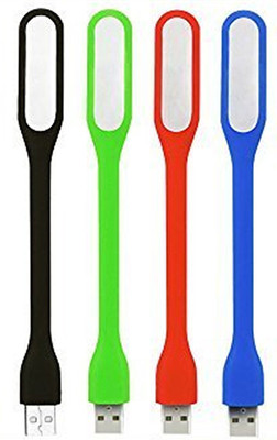 WRADER UPGRADED QUALITY Ultra Bright Flexible Mini USB LED Light Night Light Compatible with Laptop Power Bank Notebook Reading Lamp Eye Care (4 Pieces) Led Light(Multicolor)