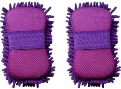 WHITEIBIS Microfiber Vehicle Washing  Sponge(Pack Of 2)