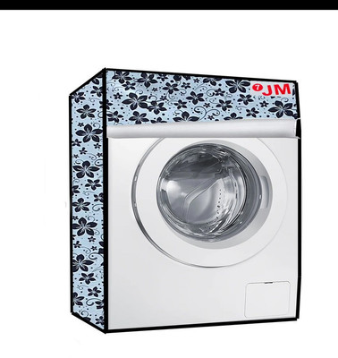 JM Homefurnishings Front Loading Washing Machine  Cover(Width: 61 cm, Blue, Black)