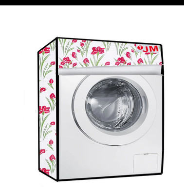 JM Homefurnishings Front Loading Washing Machine  Cover(Width: 71 cm, Cran Berry, Rainee)