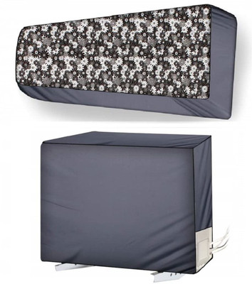 Lala Maneet Air Conditioner  Cover(Width: 111.76 cm, Grey, Black, White)