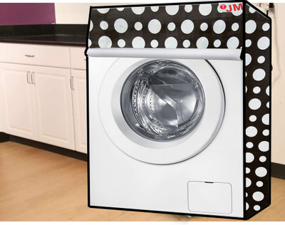 JM Homefurnishings Front Loading Washing Machine  Cover(Width: 71 cm, Black, White)