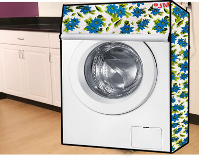 JM Homefurnishings Front Loading Washing Machine  Cover(Width: 65 cm, Blue Chill, White)