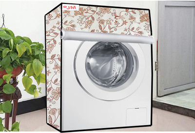JM Homefurnishings Front Loading Washing Machine  Cover(Width: 61 cm, Rodea Dust, White)