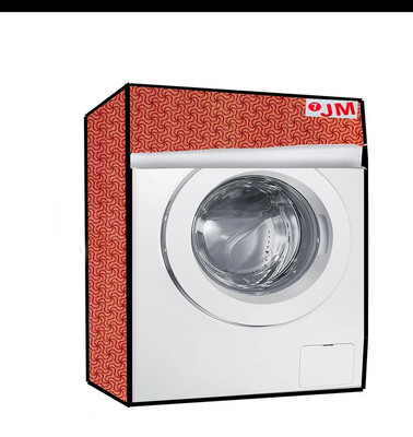 JM Homefurnishings Front Loading Washing Machine  Cover(Width: 63 cm, Brown Rust, Wll red)