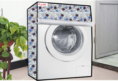 JM Homefurnishings Front Loading Washing Machine  Cover(Width: 71 cm, Blackcurrant, White)