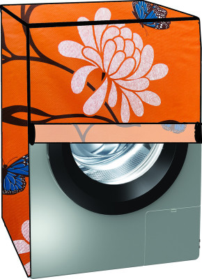 KVAR Front Loading Washing Machine  Cover(Width: 68 cm, Orange, Blue)