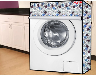 JM Homefurnishings Front Loading Washing Machine  Cover(Width: 62 cm, Blackcurrant, White)