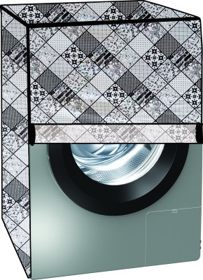 KVAR Front Loading Washing Machine  Cover(Width: 68 cm, Gray, Silver)