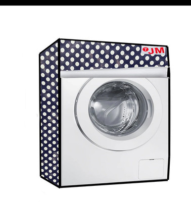 JM Homefurnishings Front Loading Washing Machine  Cover(Width: 55 cm, Blackcurrant, White)