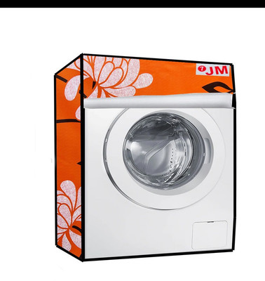 JM Homefurnishings Front Loading Washing Machine  Cover(Width: 71 cm, Orange, Bamboo)
