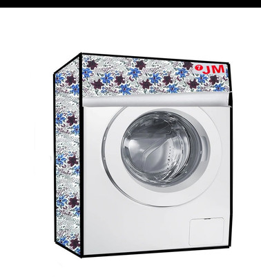 JM Homefurnishings Front Loading Washing Machine  Cover(Width: 73 cm, Blackcurrant, White)
