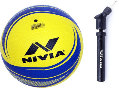 NIVIA COMBO VB-488, Craters Size-4 VOLLEYBALL + BP-213 Ball Pump.. Volleyball - Size: 4(Standard, Pack of 2)