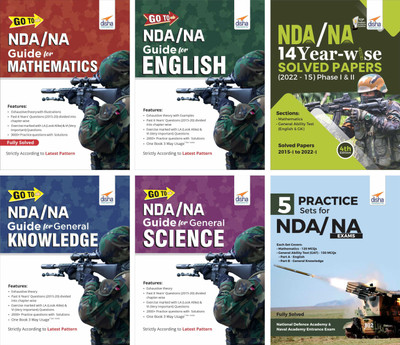 Nda/ Na Study Package - Subject-Wise Guides + 14 Year-Wise Solved Papers + 5 Practice Sets for Mathematics, English & General Knowledge(English, Paperback, unknown)