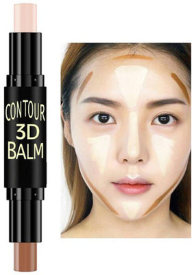 tanvi27 Double Head Two Color Cream Highlighter&Contour Stick 3D Balm Concealer(MULTI COLOR, 6.2 g)