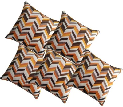 DREAMS AND DECORE Geometric Cushions Cover(Pack of 5, 40 cm*40 cm, Multicolor)