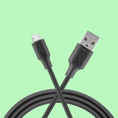 ZINUX Micro USB Cable 2.4 A 1.2 m Micro USB cable for Fast Charging & 480mpbs Fast Data Transfer Cable(Compatible with Micro Usb cable, vivo, oppo, mi, redmi, one plus, samsung, tablet, charging cable, Black, One Cable)