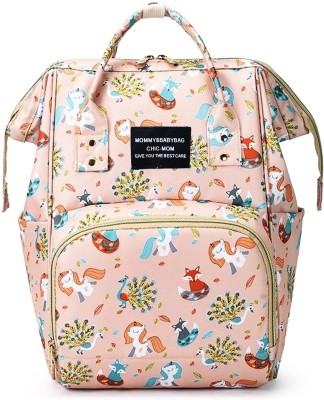 HOUSE OF QUIRK Baby Bag Maternity Backpack Diaper Bag(Pink Fox)