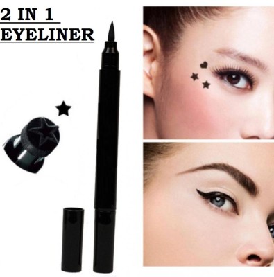 AGLEY 2 in 1 Magic Eyeliner & Seal Eyeliner Pen 5 ml (BLACK, 5 ml) 5 ml(BLCK)