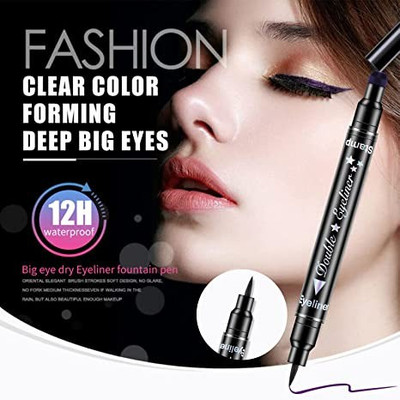 AGLEY 2 IN 1Eyeliner & Seal Eyeliner Pen ALL SKIN TYPE (BLACK, 5 ml) 10 ml(BLACK)