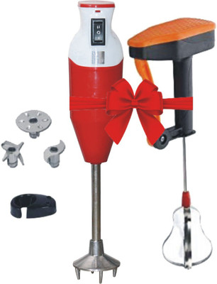 kichanrani 350 W Red, White Electric Whisk, Hand Blender(twister22 with power free blender)
