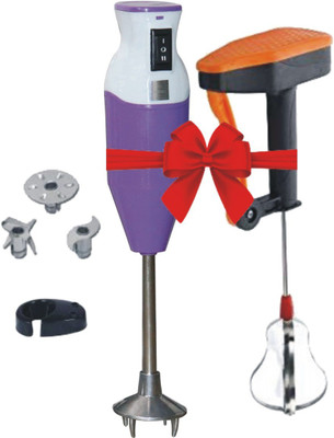 kichanrani 350 W Purple Electric Whisk, Hand Blender(twister22 with power free blender)