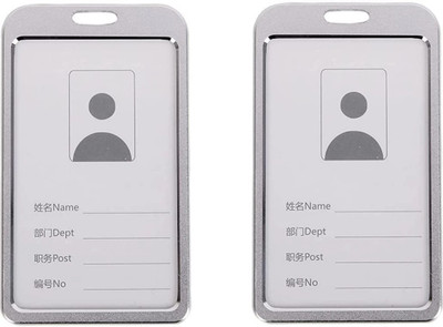 R K SALES Aluminum ID Badge Holder(Pack of 2)