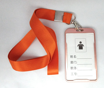 AbhaPrint Aluminum ID Badge Holder, Lanyard(Pack of 1)