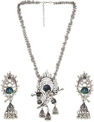 RV jewels Alloy Silver, Blue, Green Jewellery Set(Pack of 1)