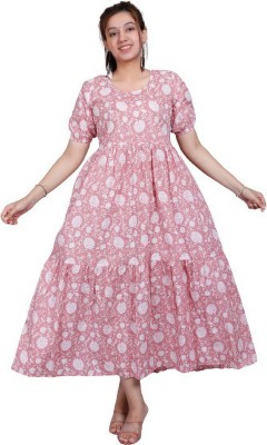 Shopaxis Women Fit and Flare Pink Dress