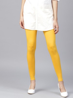 TCG Ankle Length  Ethnic Wear Legging(Yellow, Solid)