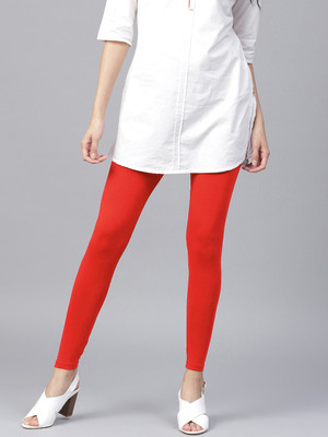 TCG Ankle Length  Ethnic Wear Legging(Orange, Solid)