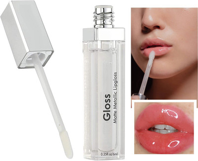 YAWI Lightweight, Hydrating-Non Sticky-Full Tinted With Shimmer Lip Gloss(6 ml, Transparent)