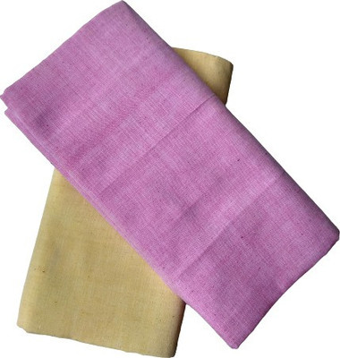 Queensider Solid Pink, Yellow Lungi