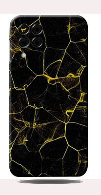 BUGGU Black Abstract For Sumsung M33 5G Skin Guard, SAMSUNG GALAXY M33 5G Mobile Skin(Black Abstract Skin With High Matte Finish.)