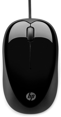rj enterprises HP X1000 Wired USB Mouse with 3 Handy Buttons, Fast-Moving Scroll Wired Optical Mouse(USB 2.0, Black)