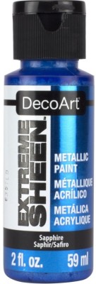 DecoArt Extreme Sheen Metallic Acrylic Paint - 59 ML (2Oz)- Sapphire (17)(Set of 1, Metallic)