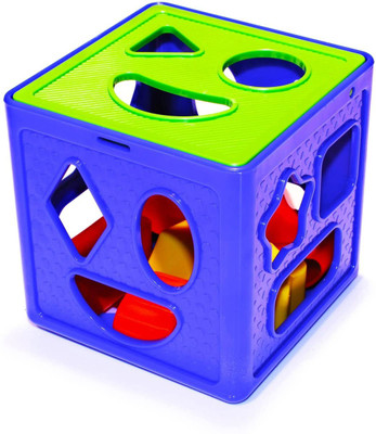 BHVMEY Colorful Shape Cube Sorting Puzzle Geometric Shape Sorting Cube Baby Toys(Multicolor)