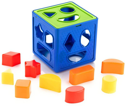 BHVMEY shape sorter cube Activity Fun Geometrics Shape Blocks Educational Learning Toys(Multicolor)