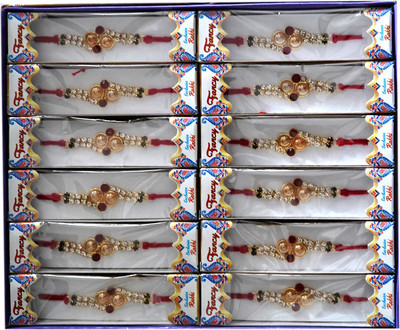 DARSHITABHAV Designer RR8 Assorted Rakhi  Set(12)