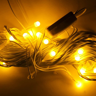 RAAGMANSAA 20 LEDs 10 m Yellow Steady String Rice Lights(Pack of 1)
