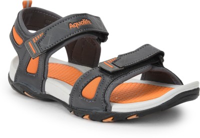 Aqualite Men Grey, Orange Sports Sandals
