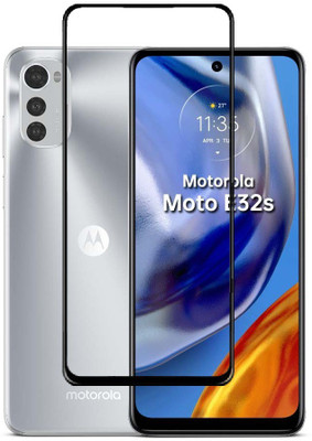 MOBIGENIX Edge To Edge Tempered Glass for MOTOROLA e32s , moto e32s(Pack of 1)