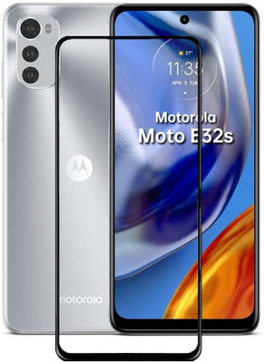 MOBIGENIX Edge To Edge Tempered Glass for MOTOROLA e32s , moto e32s(Pack of 1)