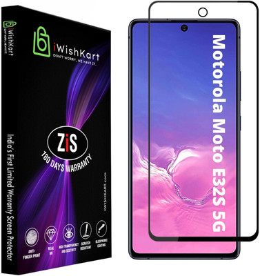 iWishKart Edge To Edge Tempered Glass for MOTOROLA e32s(Pack of 1)