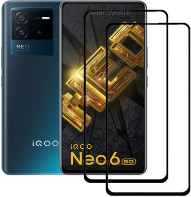 INFINITYWORLD Edge To Edge Tempered Glass for IQOO Neo 6 5G(Pack of 2)