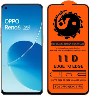 GORILLA Extra Strong Premium Edge To Edge Tempered Glass for Oppo Reno 6 5G(Pack of 1)