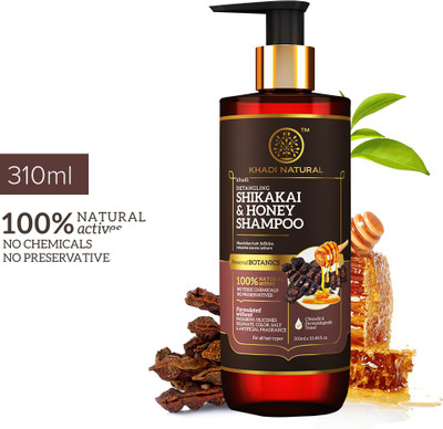 KHADI NATURAL Shikakai & Honey Hair Shampoo - Powerd Botanics | Reduce Hair Fall(310 ml)