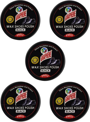 Graphene (Pack of 5) Shoes Wax Polish. Black Wax Polish for Shoe. Shoes Polish. Leather, Synthetic Leather Shoe Wax Polish(Black)